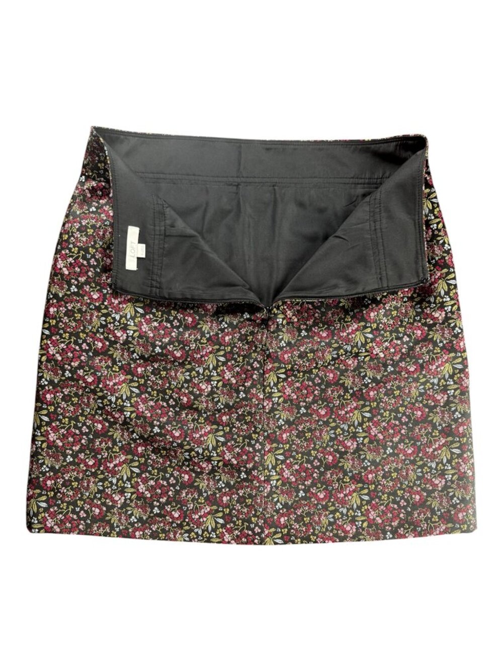 Ann Taylor LOFT Hydrangea Pocket Shift Mini Skirt Jacquard Floral Women's Size 8 - Picture 6 of 9